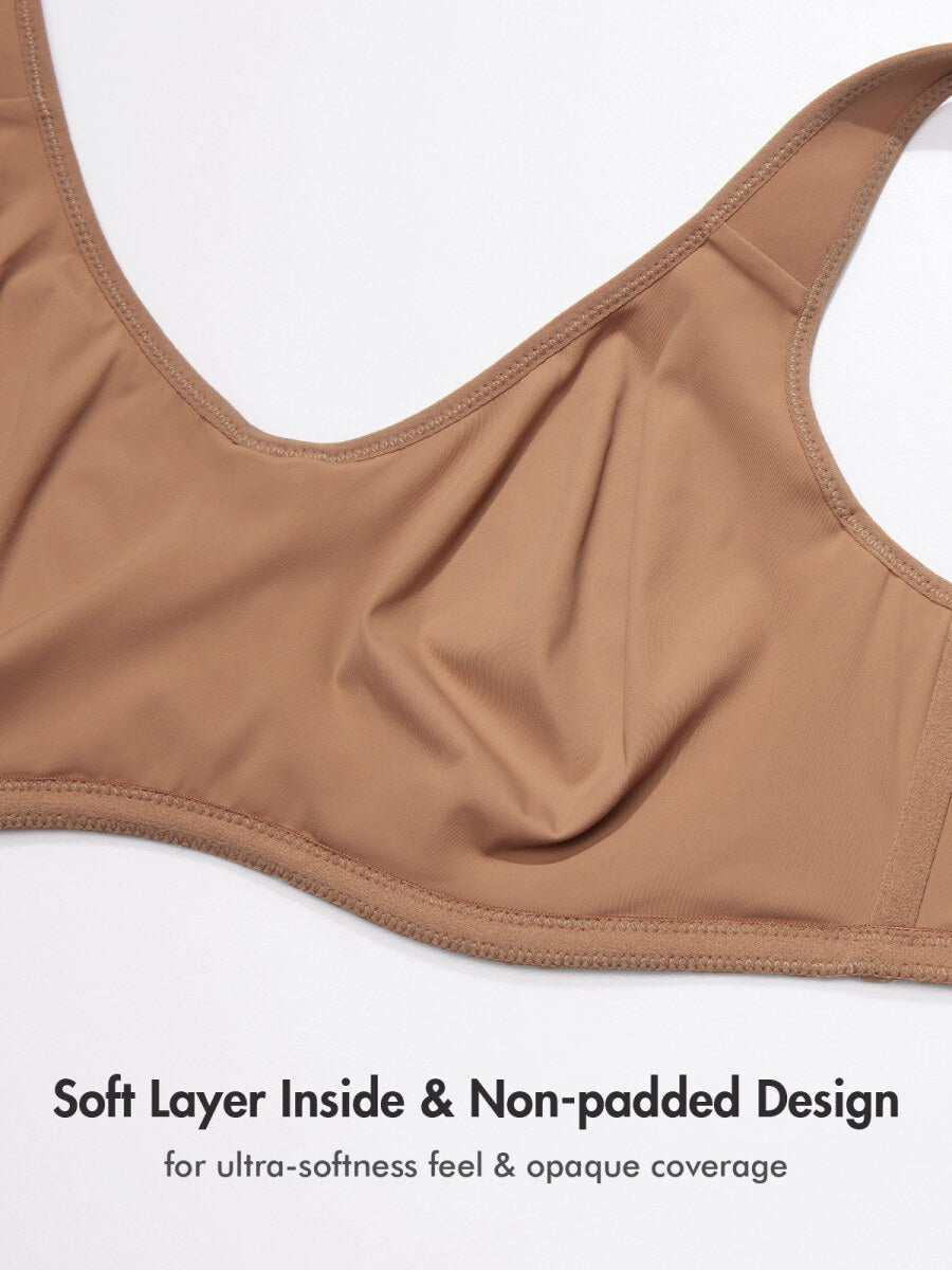 Ultra - Thin Confishape Full Coverage Plus Size Underwire Bra