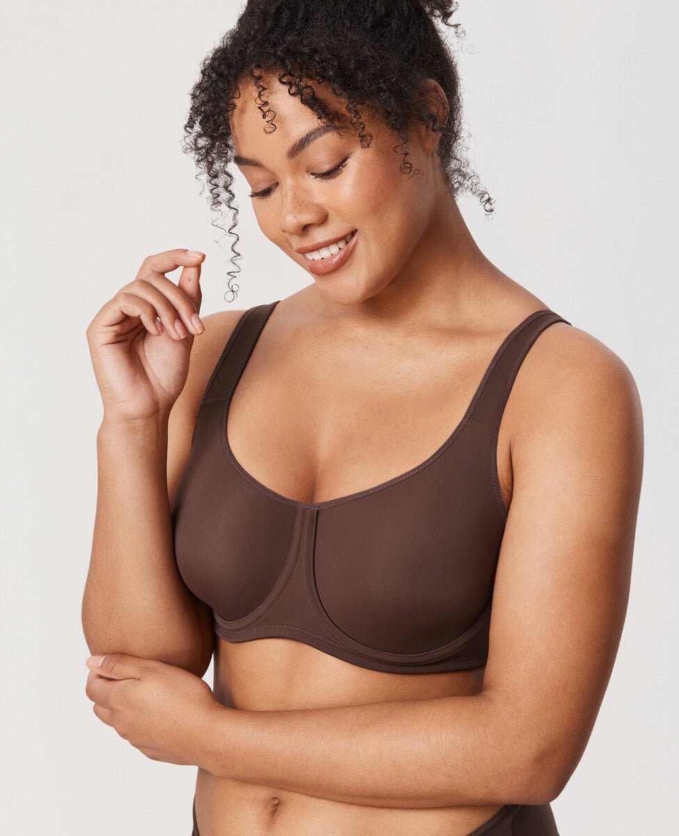 Ultra - Thin Confishape Full Coverage Plus Size Underwire Bra