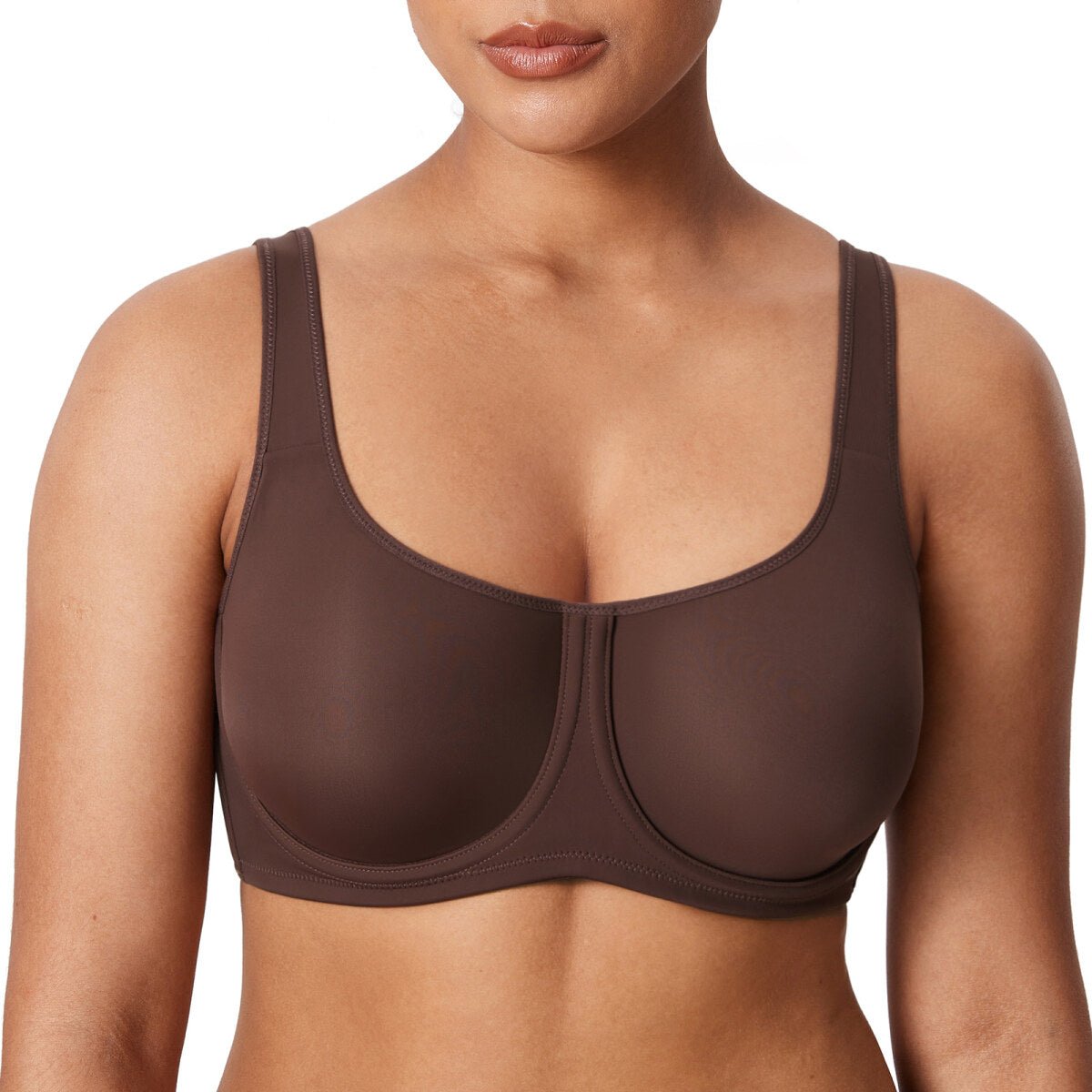 Ultra - Thin Confishape Full Coverage Plus Size Underwire Bra