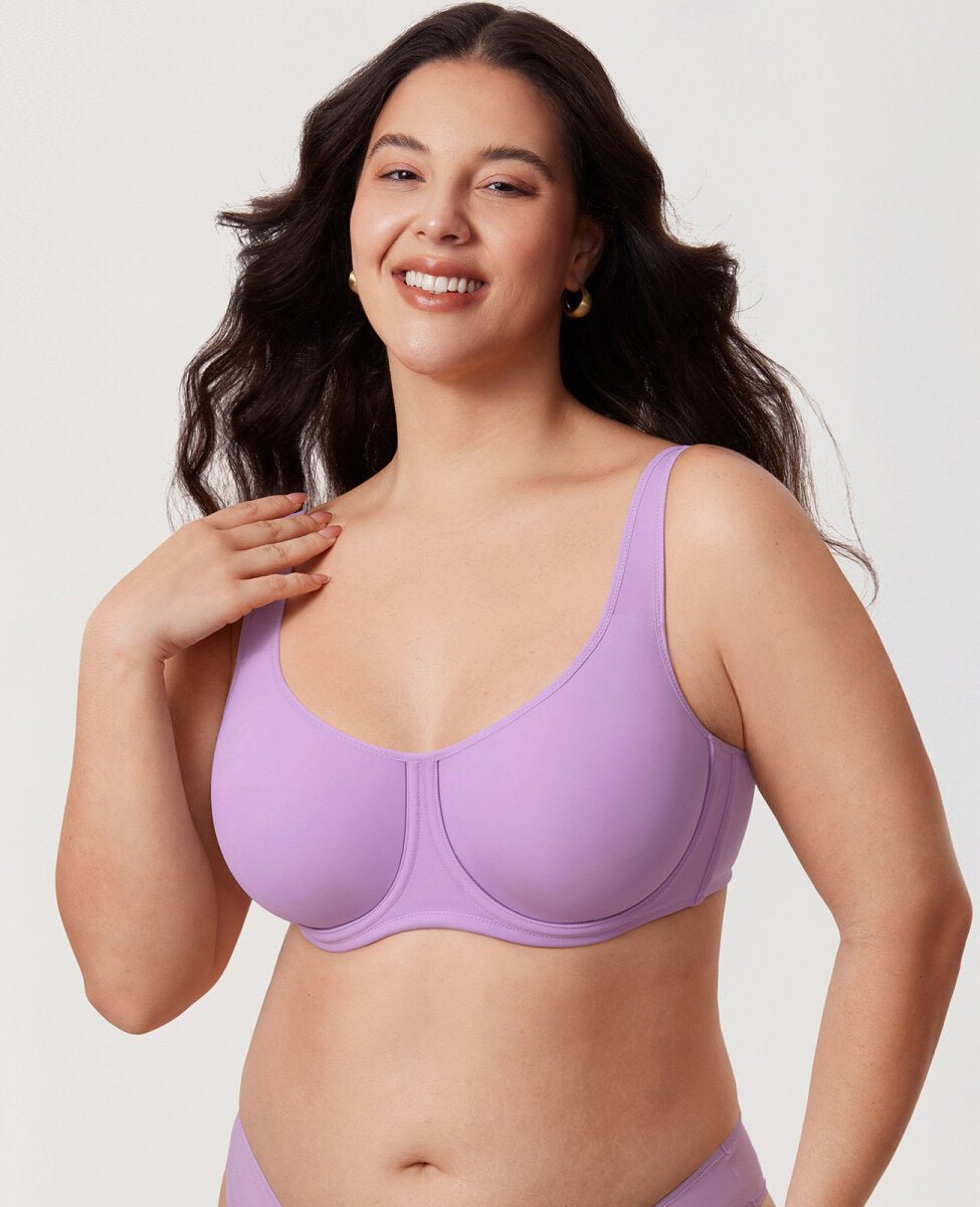 Ultra - Thin Confishape Full Coverage Plus Size Underwire Bra