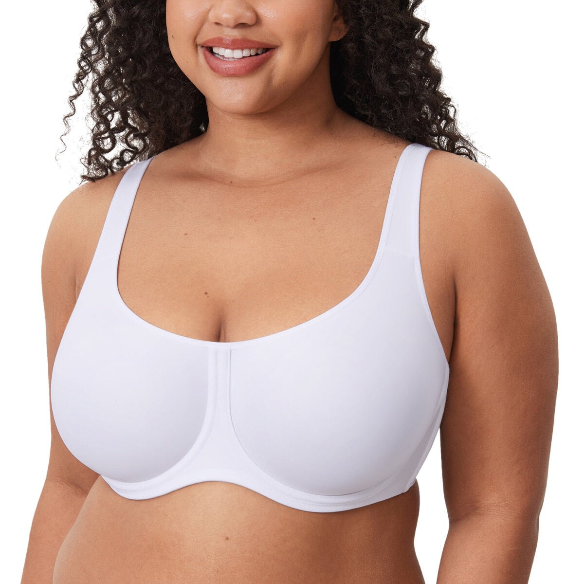 Ultra - Thin Confishape Full Coverage Plus Size Underwire Bra