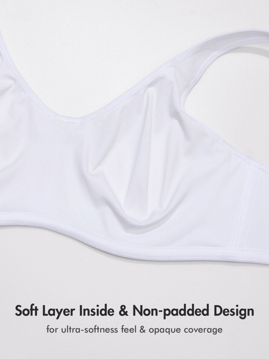 Ultra - Thin Confishape Full Coverage Plus Size Underwire Bra
