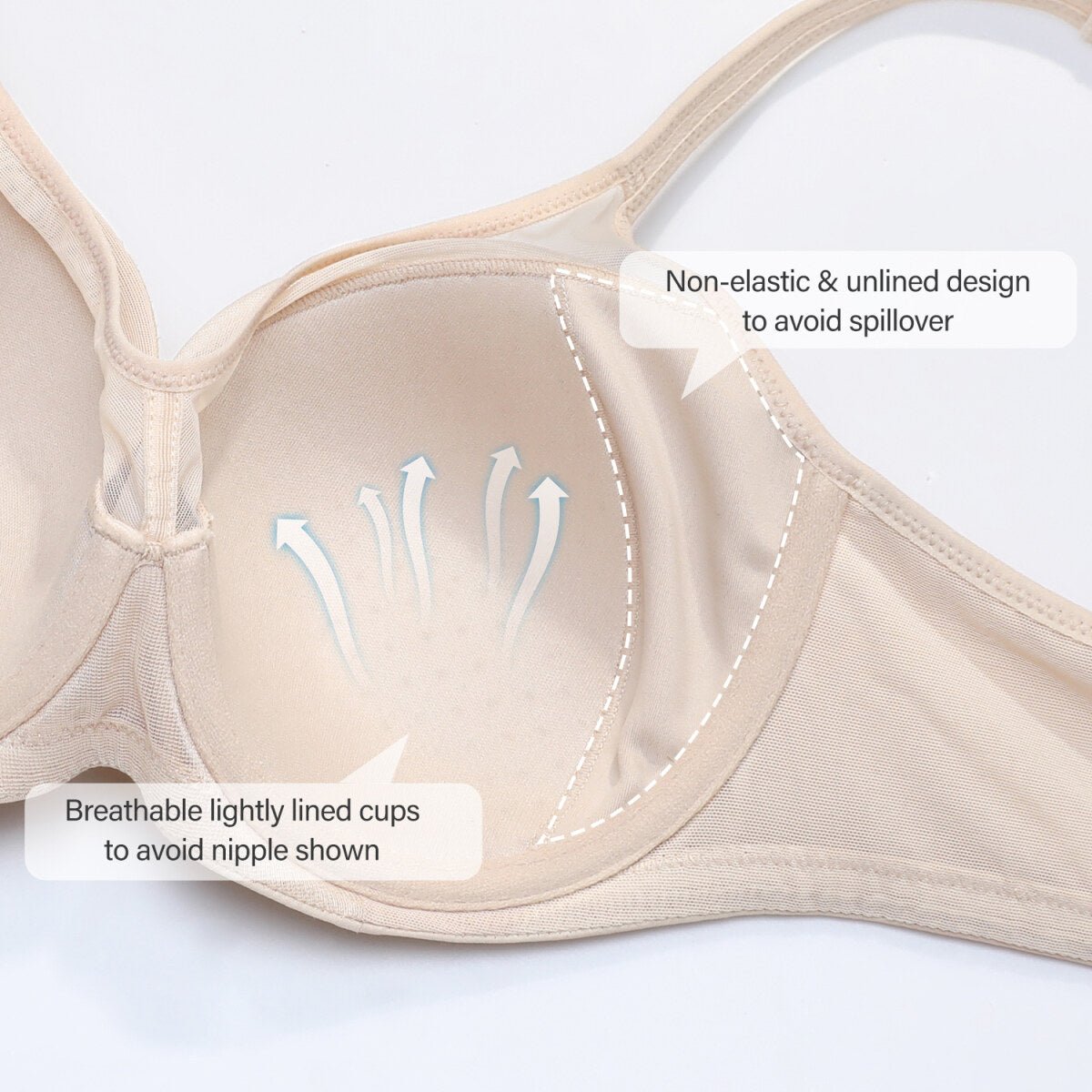 Ultra - Thin Full Coverage Underwire T-Shirt Bra