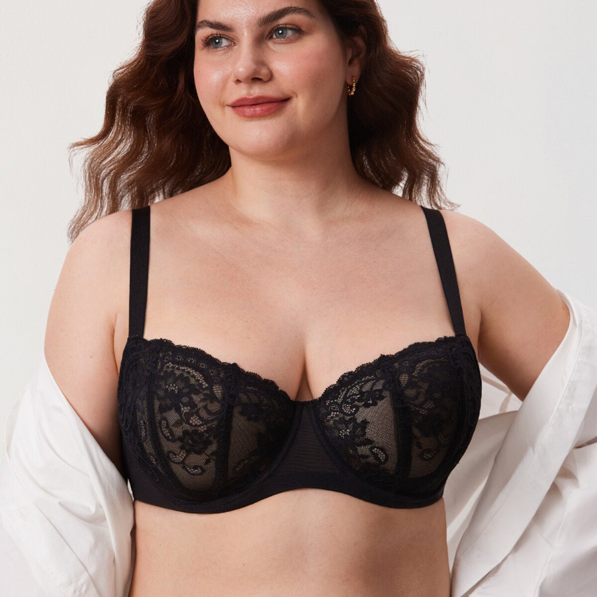 Ultra - thin Lace Balconette Underwire Bra