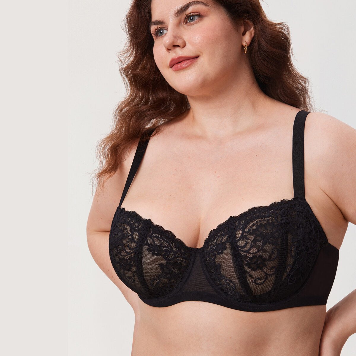 Ultra - thin Lace Balconette Underwire Bra