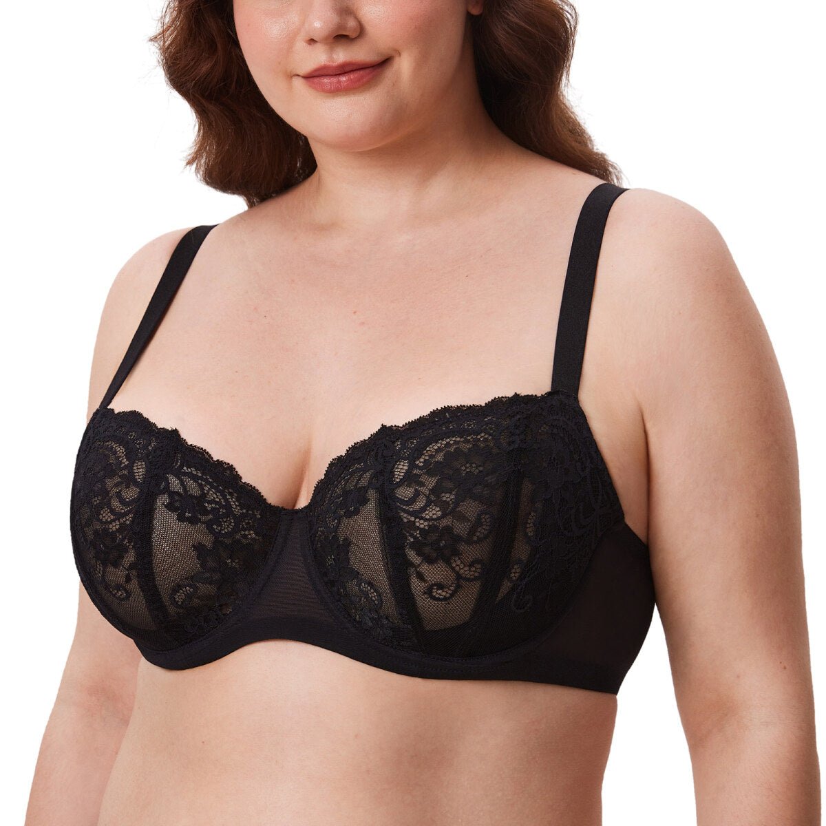 Ultra - thin Lace Balconette Underwire Bra