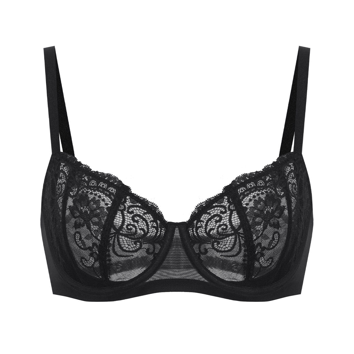 Ultra - thin Lace Balconette Underwire Bra