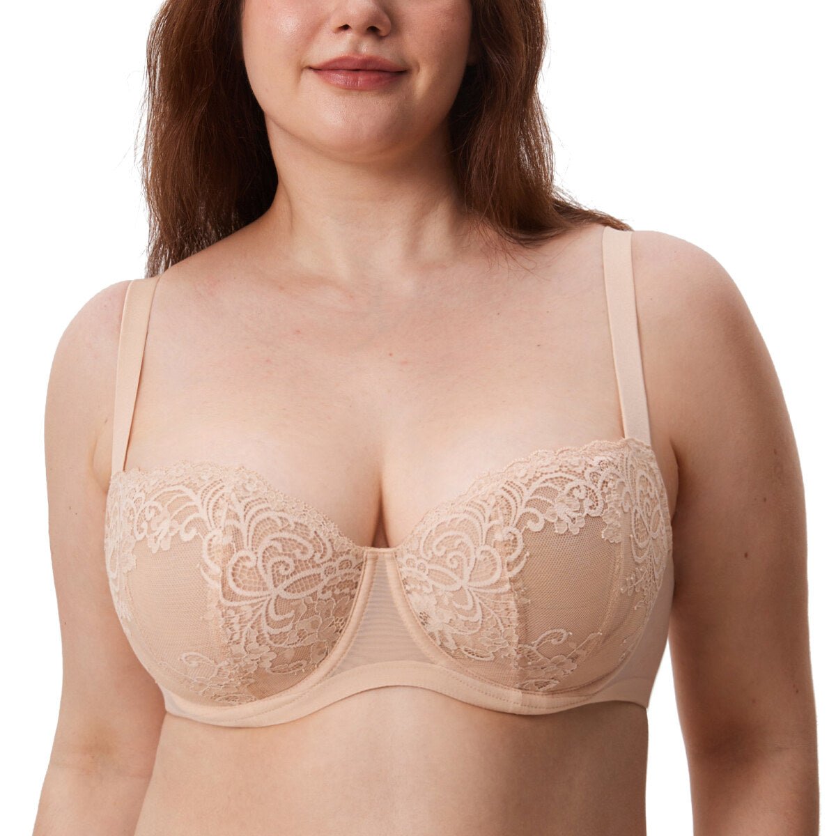 Ultra - thin Lace Balconette Underwire Bra