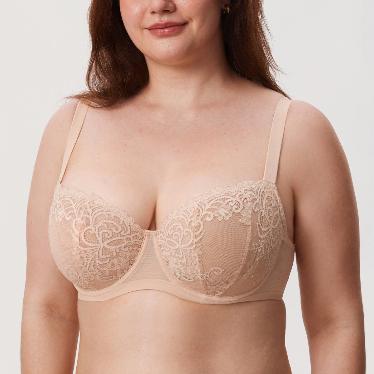 Ultra - thin Lace Balconette Underwire Bra