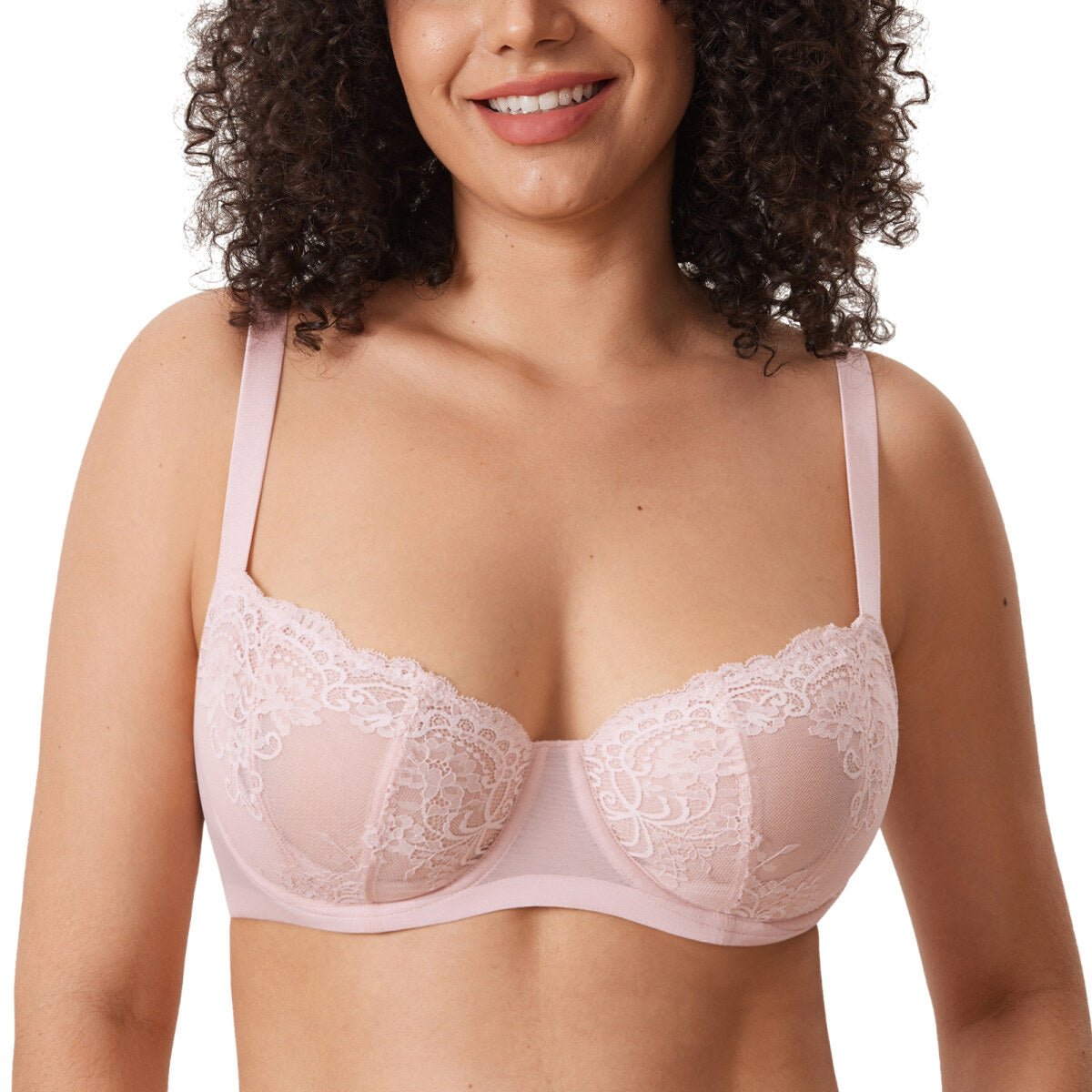 Ultra - thin Lace Balconette Underwire Bra