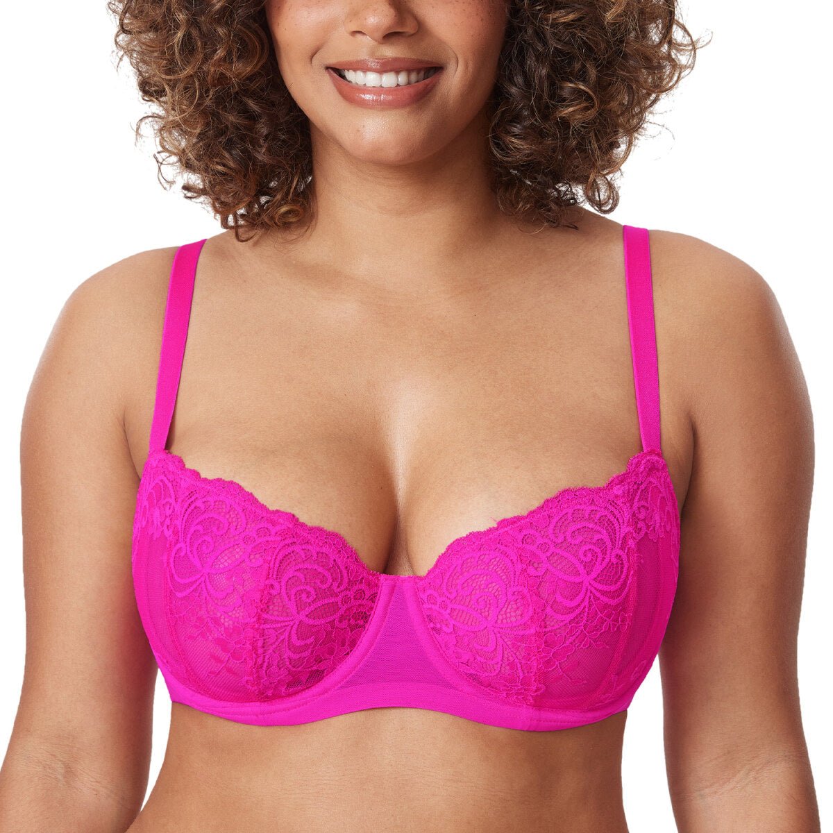 Ultra - thin Lace Balconette Underwire Bra