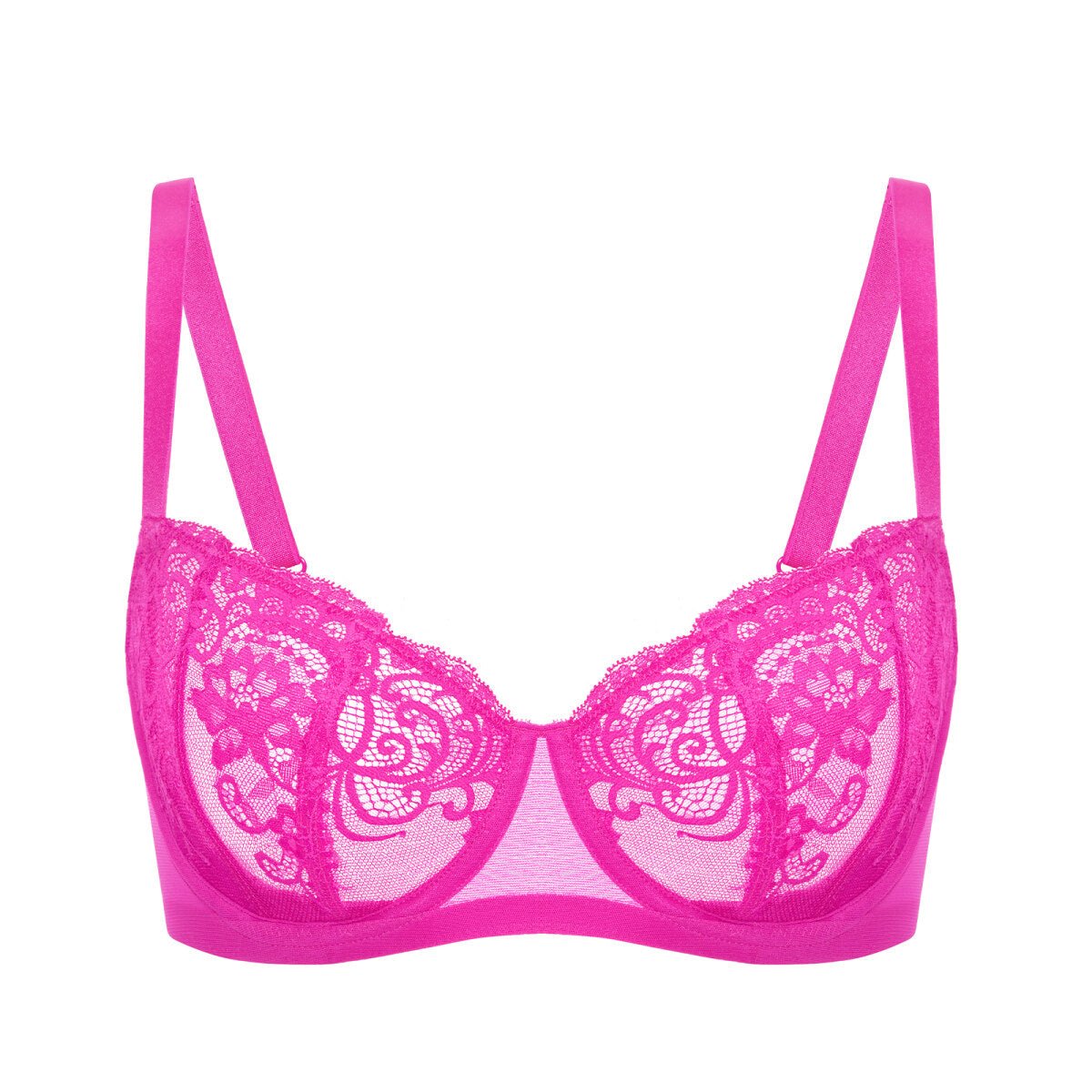 Ultra - thin Lace Balconette Underwire Bra