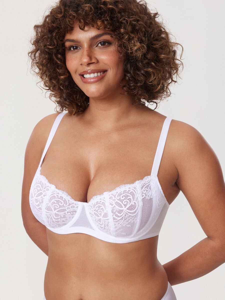 Ultra - thin Lace Balconette Underwire Bra