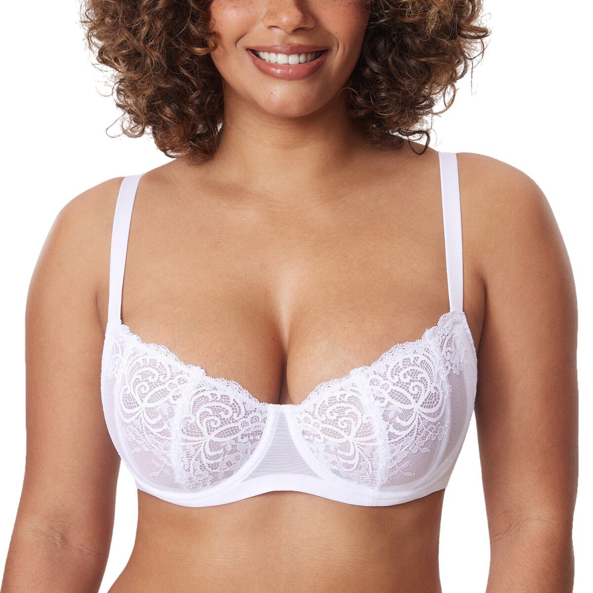 Ultra - thin Lace Balconette Underwire Bra