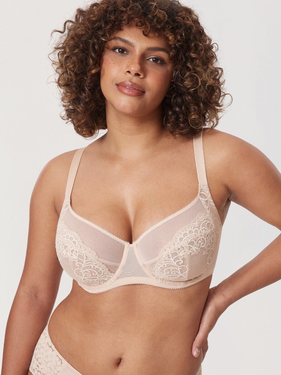 Ultra - Thin Lace Full Coverage Underwire Bra