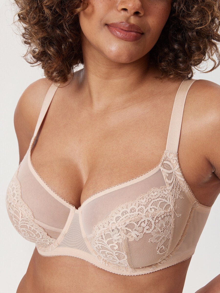 Ultra - Thin Lace Full Coverage Underwire Bra