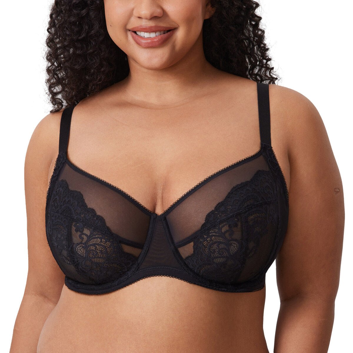 Ultra - Thin Lace Full Coverage Underwire Bra