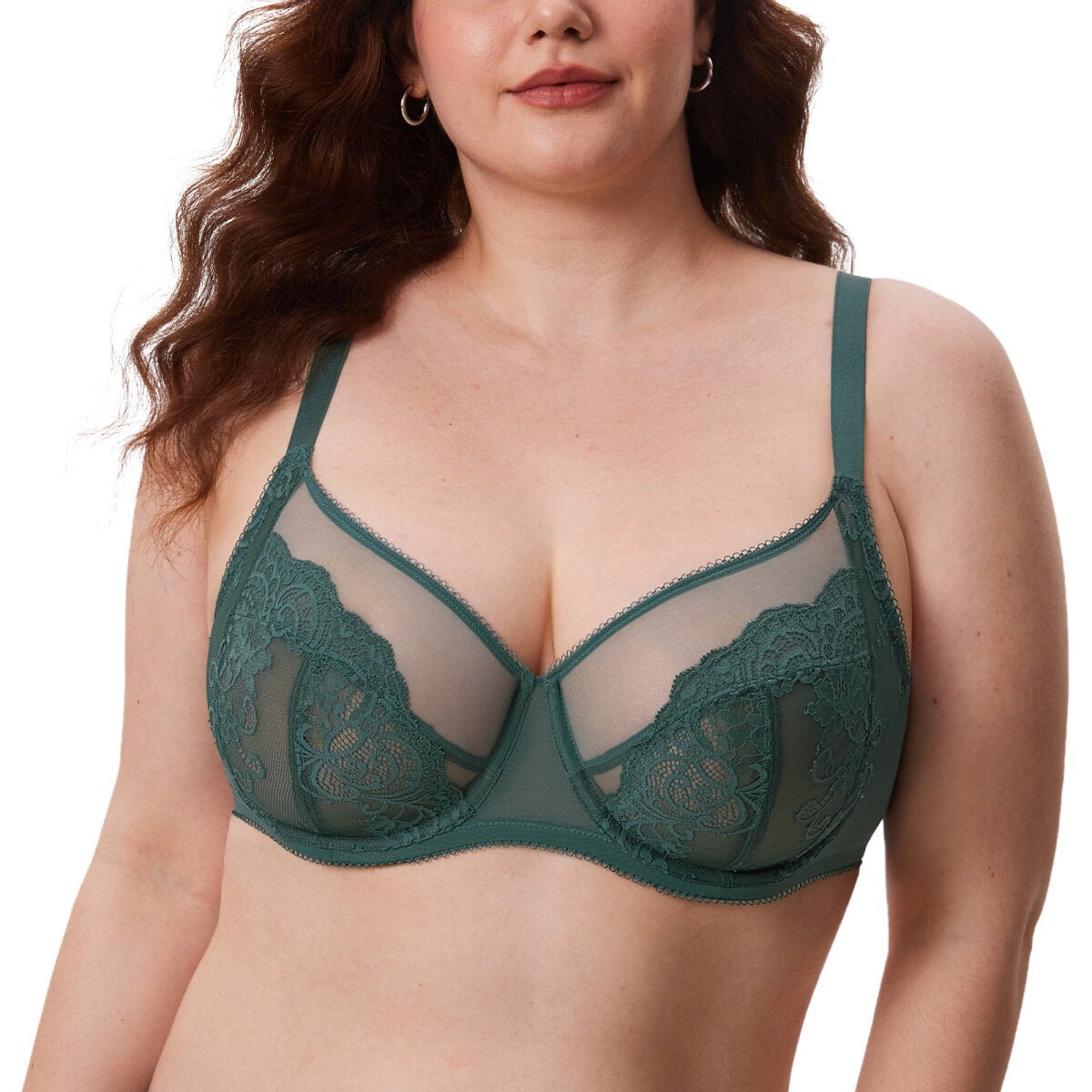 Ultra - Thin Lace Full Coverage Underwire Bra