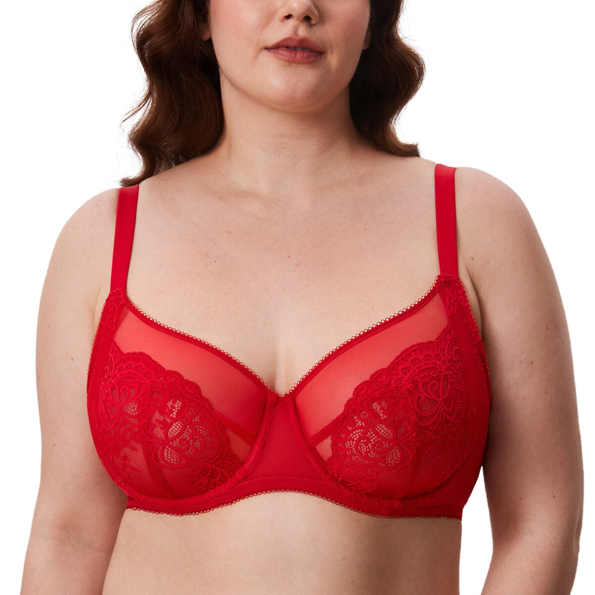 Ultra - Thin Lace Full Coverage Underwire Bra