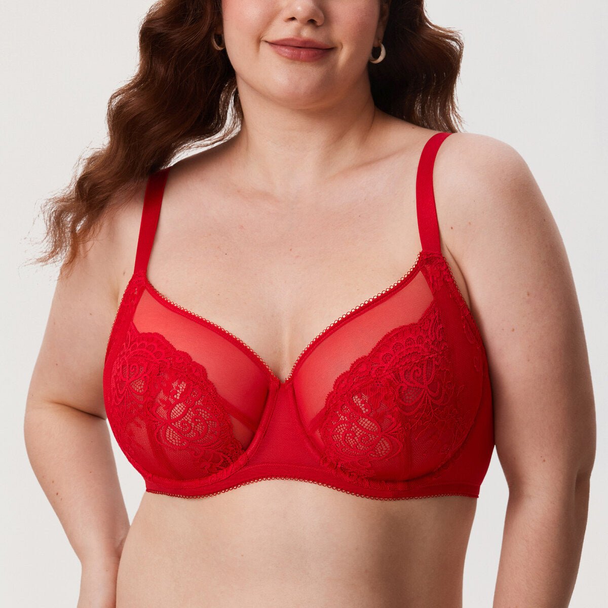 Ultra - Thin Lace Full Coverage Underwire Bra
