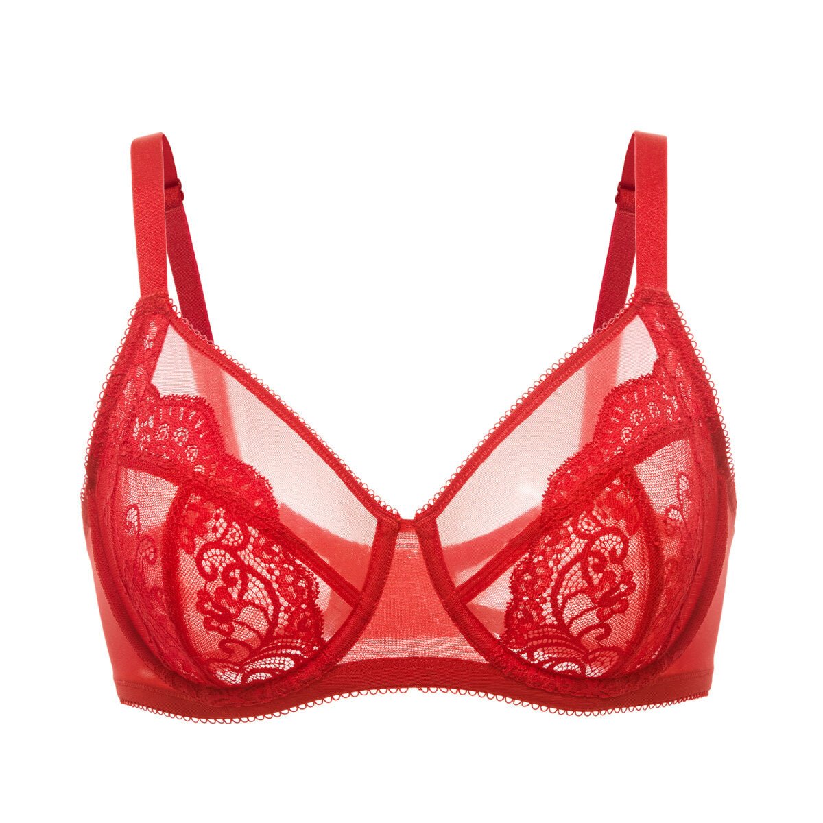 Ultra - Thin Lace Full Coverage Underwire Bra