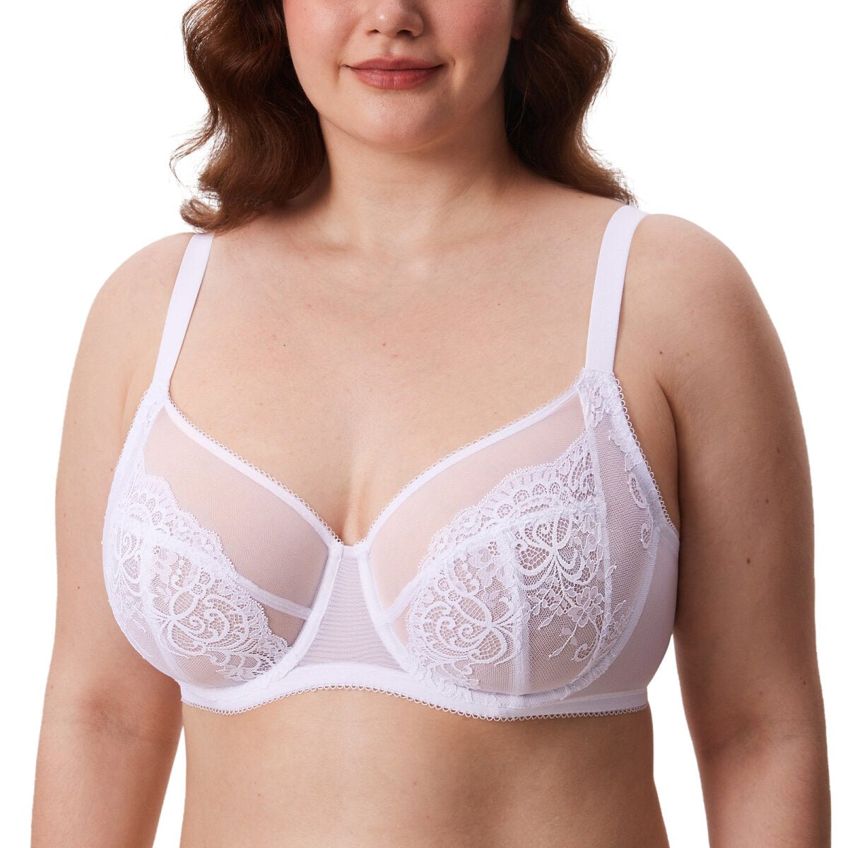 Ultra - Thin Lace Full Coverage Underwire Bra