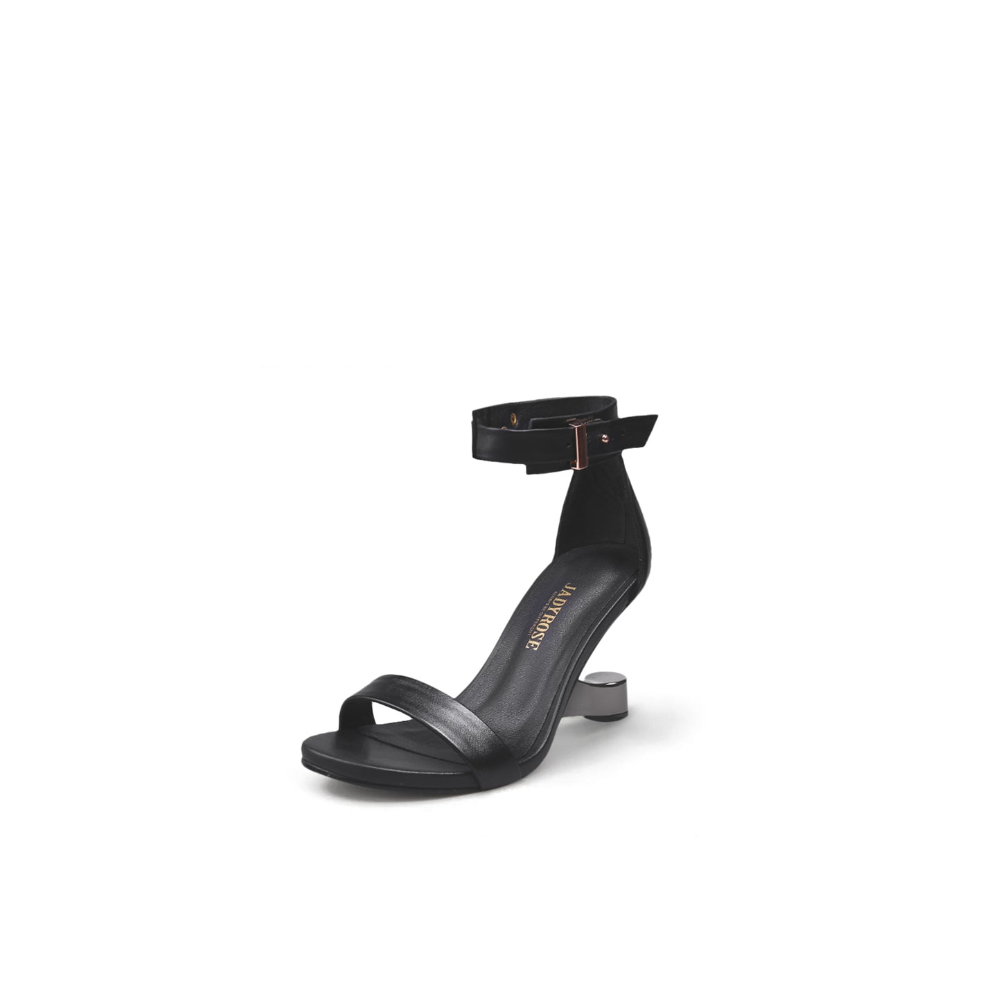 unico leather sandals all black 2