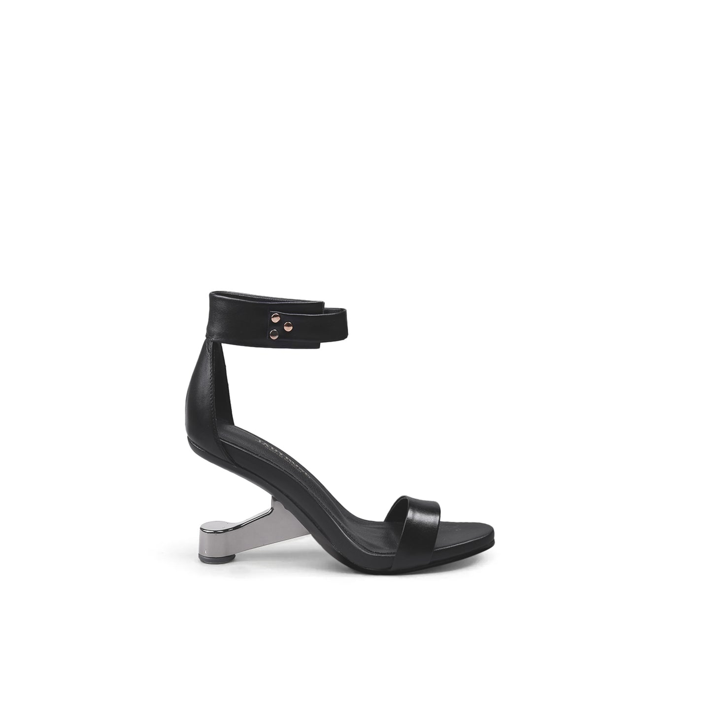 unico leather sandals all black 4