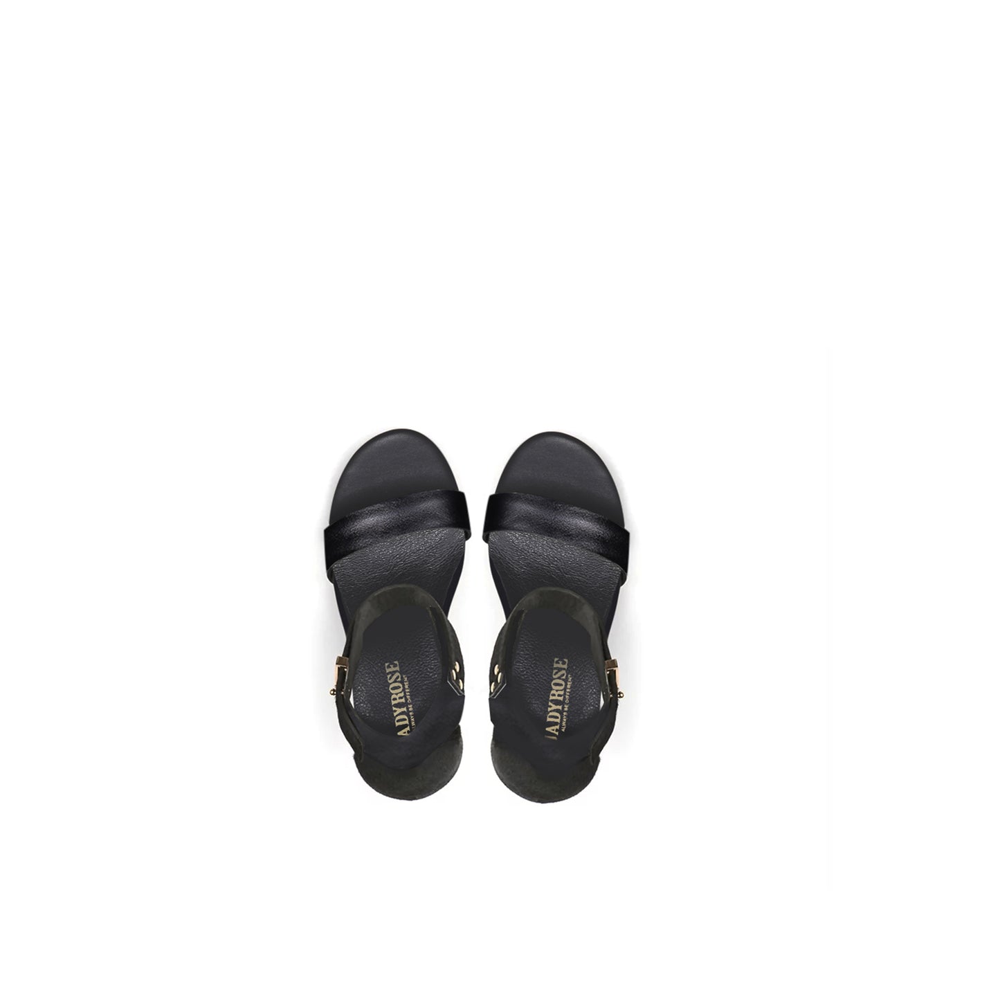 unico leather sandals all black 6