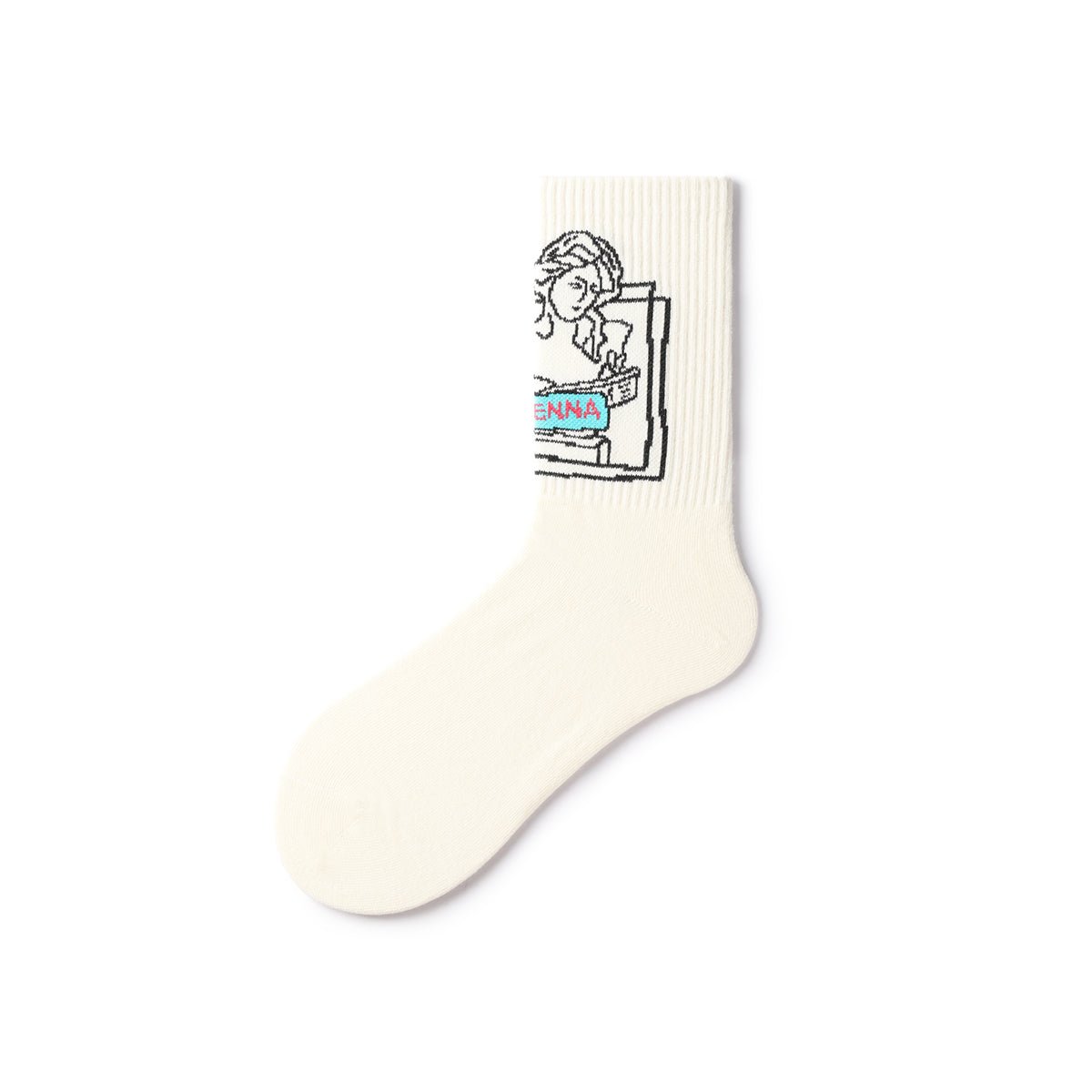 American Comic Pop Art Mid - Calf Socks – Unisex 5 - Pair All - Season Crew Set