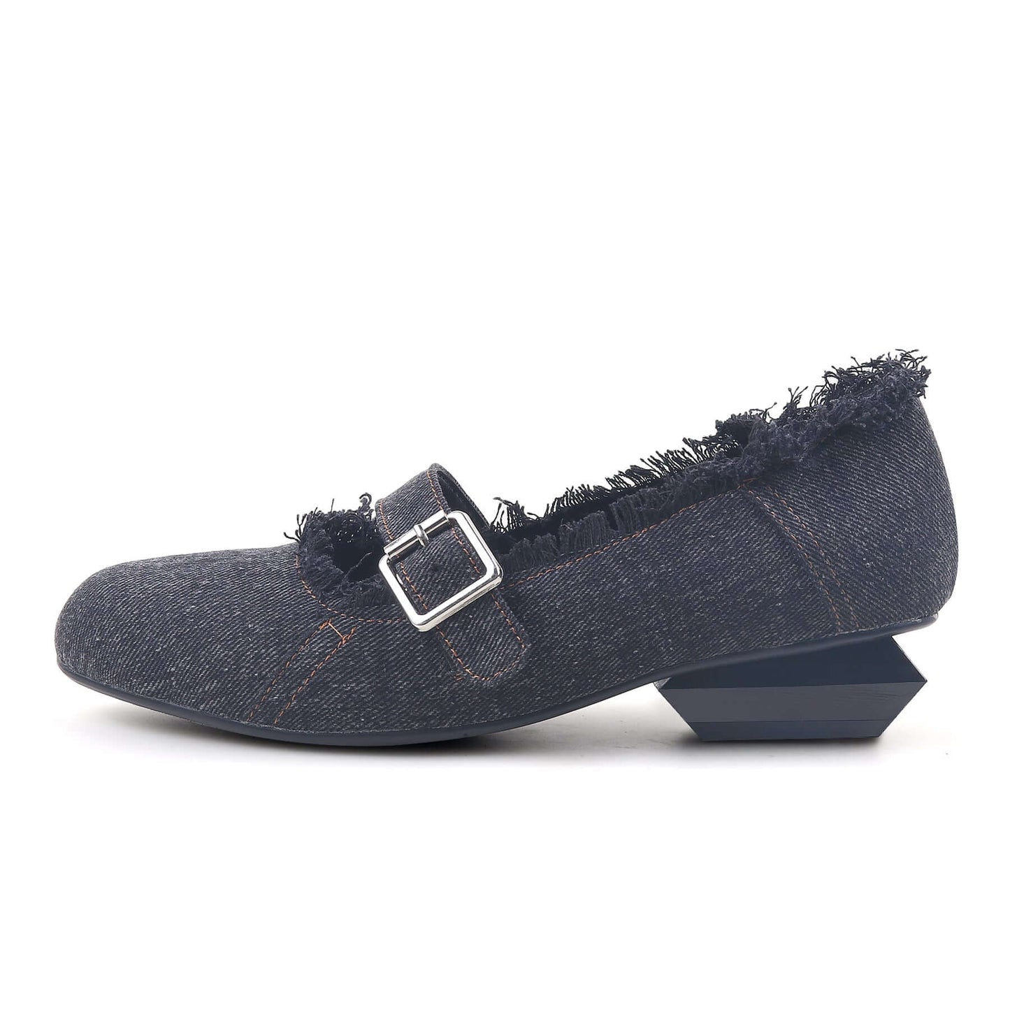 upcycled denim mary jane shoes all black 1