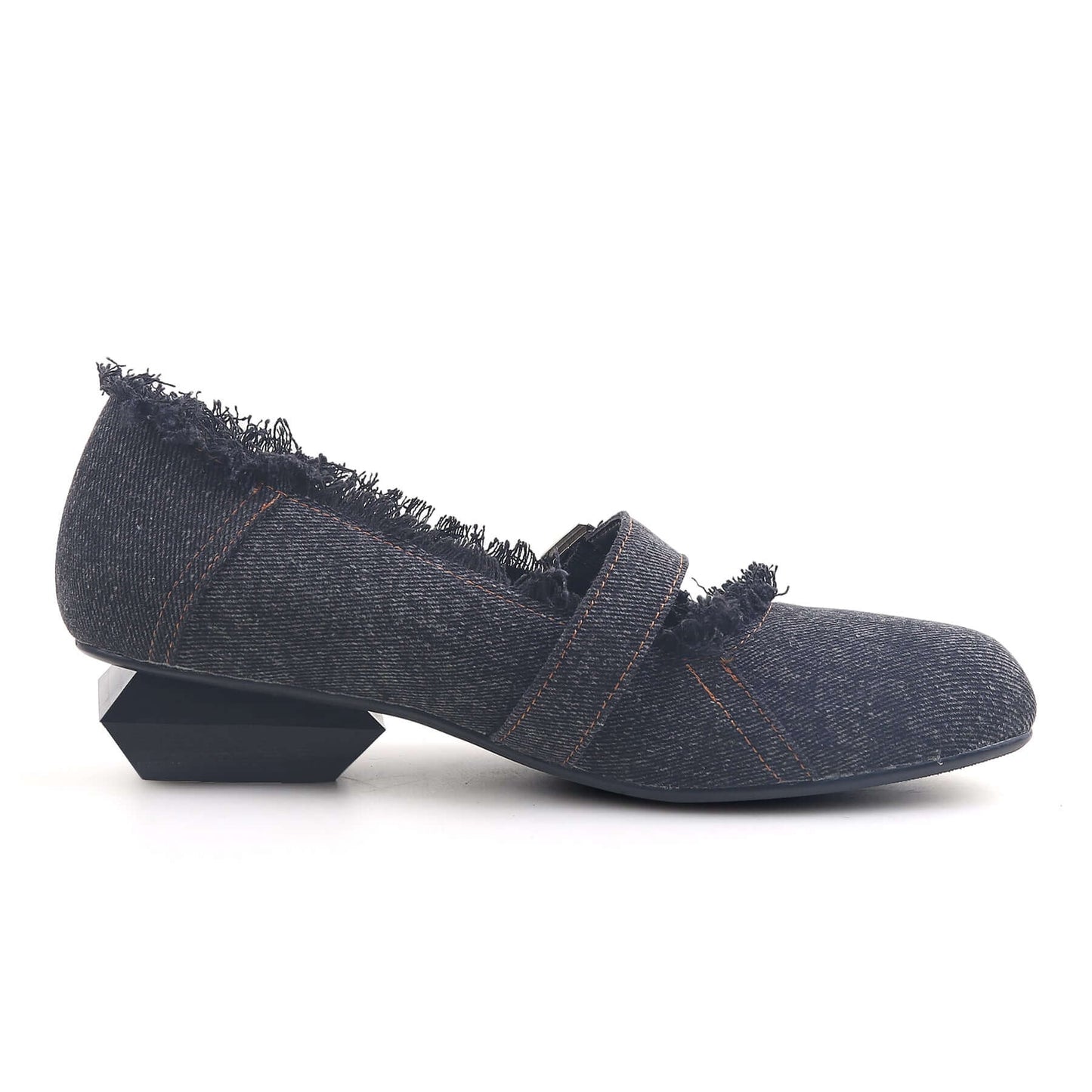 upcycled denim mary jane shoes all black 3