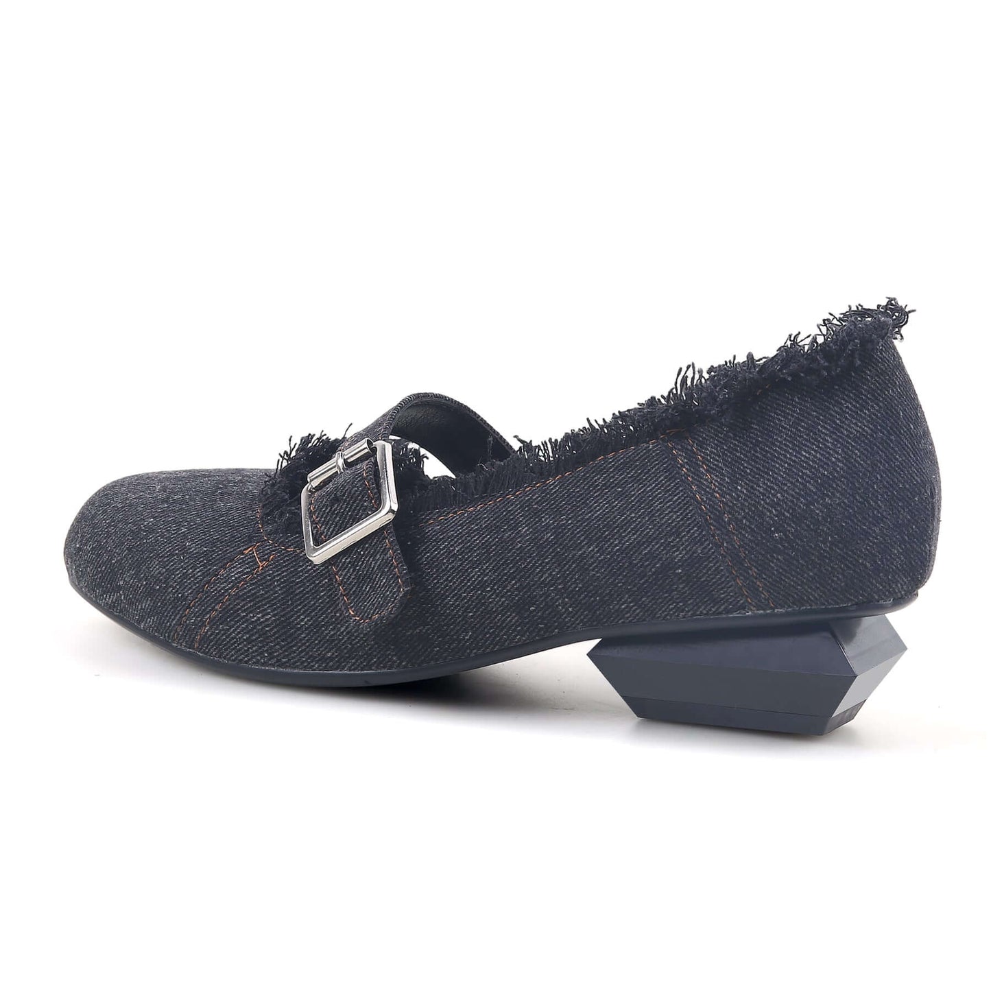 upcycled denim mary jane shoes all black 4
