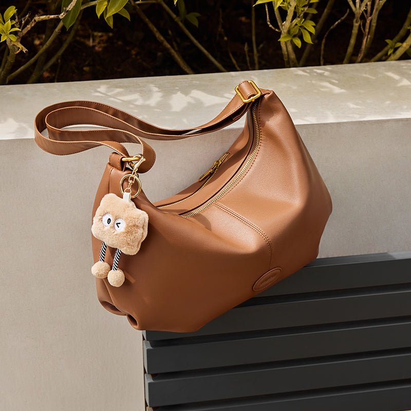 Uptown Soft Leather Hobo Shoulder Crossbody Bag