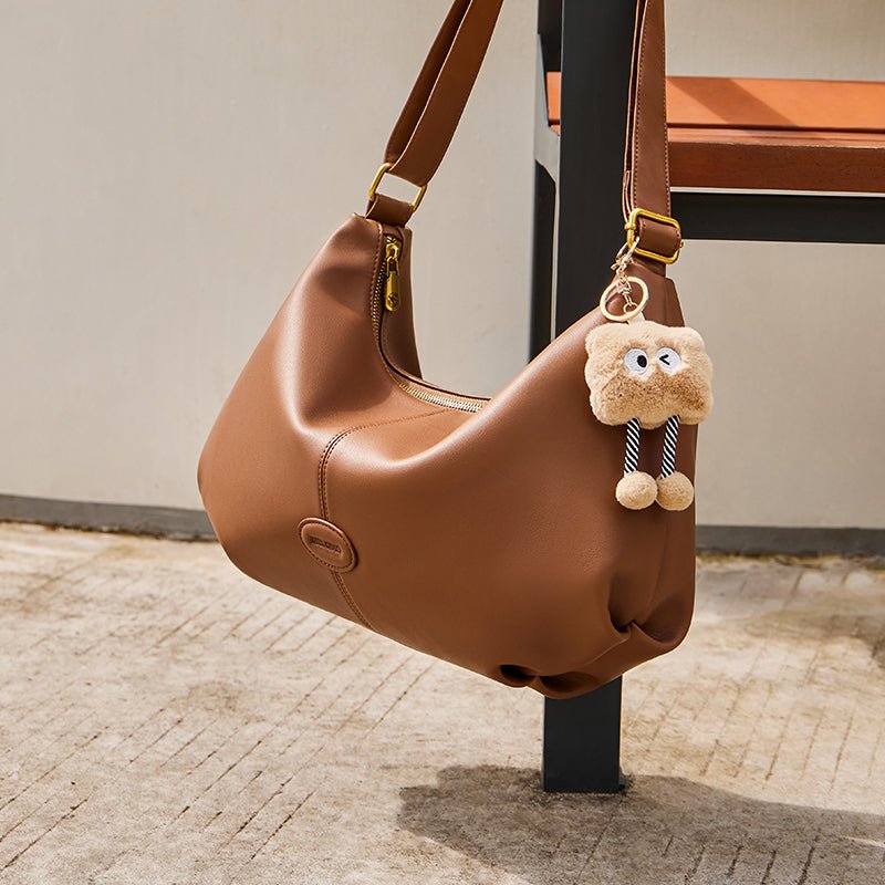 Uptown Soft Leather Hobo Shoulder Crossbody Bag