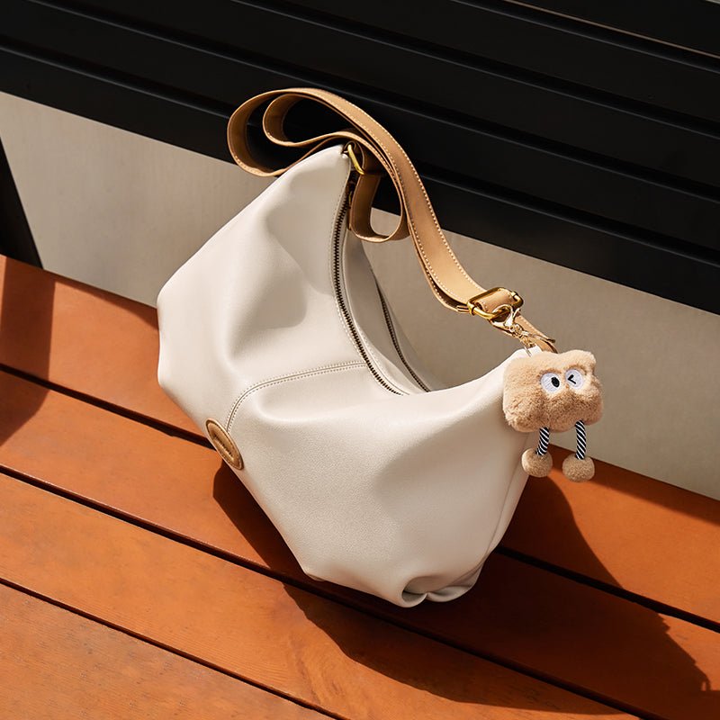 Uptown Soft Leather Hobo Shoulder Crossbody Bag