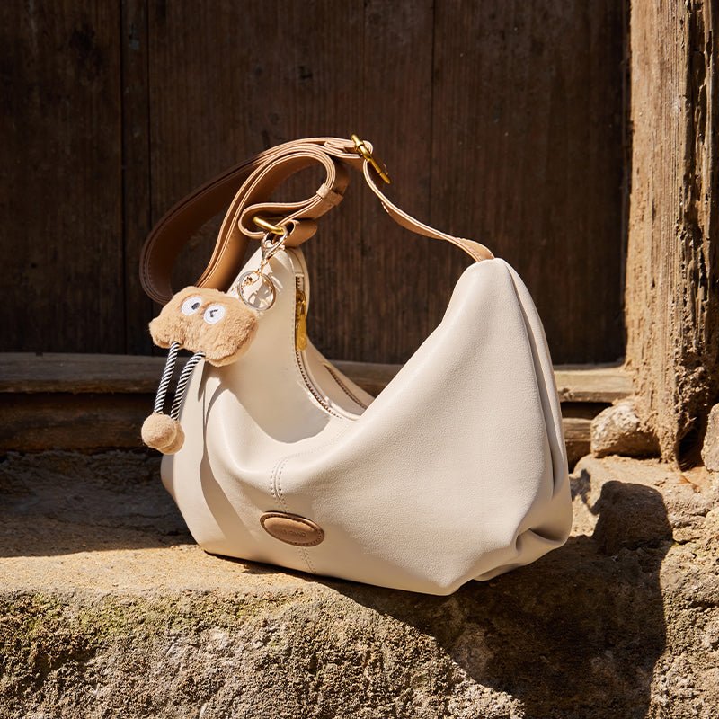 Uptown Soft Leather Hobo Shoulder Crossbody Bag
