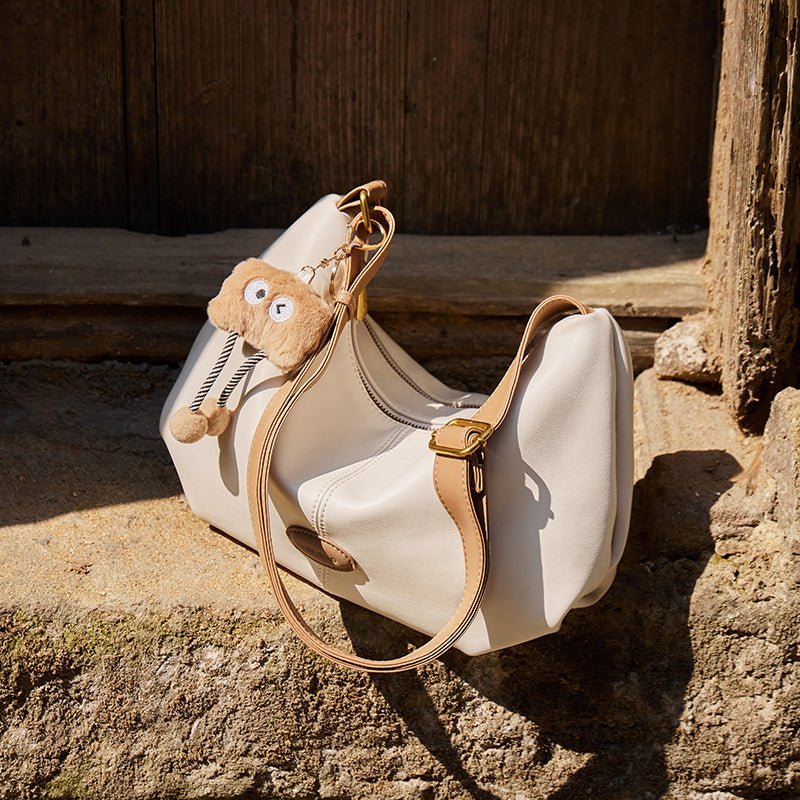 Uptown Soft Leather Hobo Shoulder Crossbody Bag