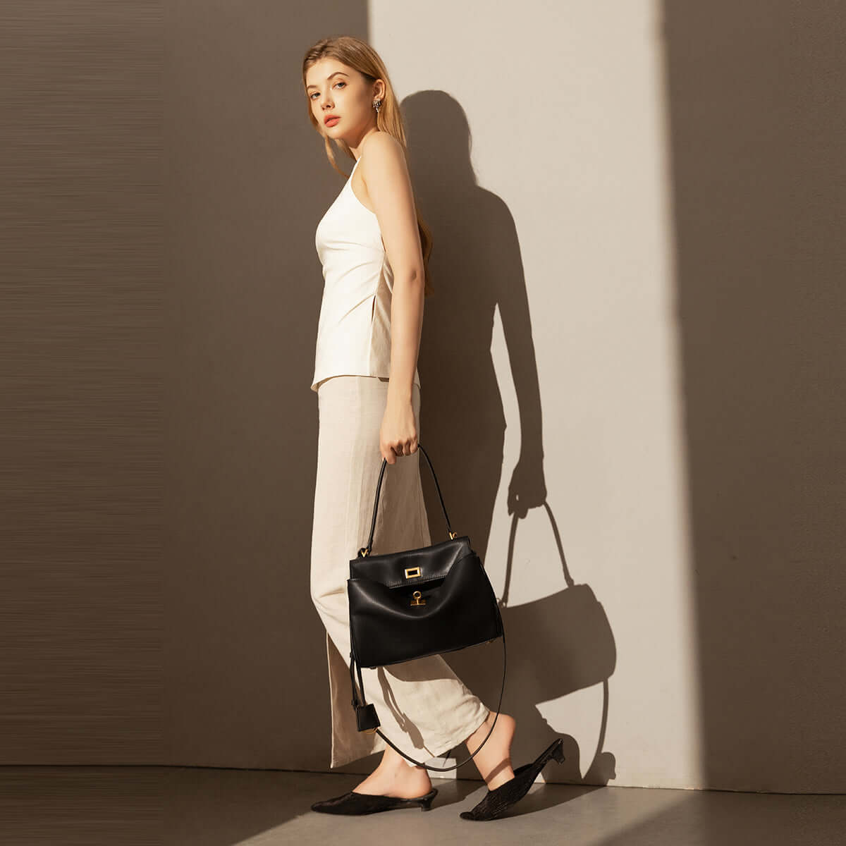 utilitarian black satchel small black 2