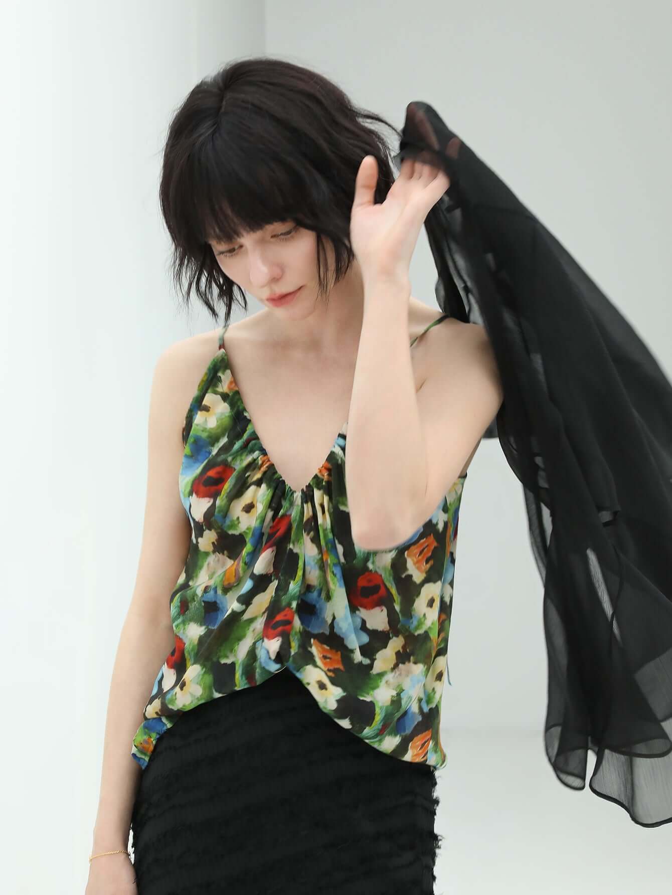 v neck floral camisole top all floral 3