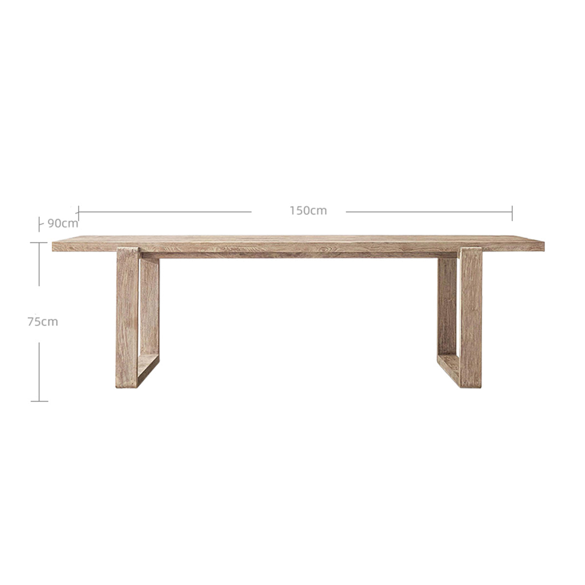 valan teak long table 1.5m mocha 2