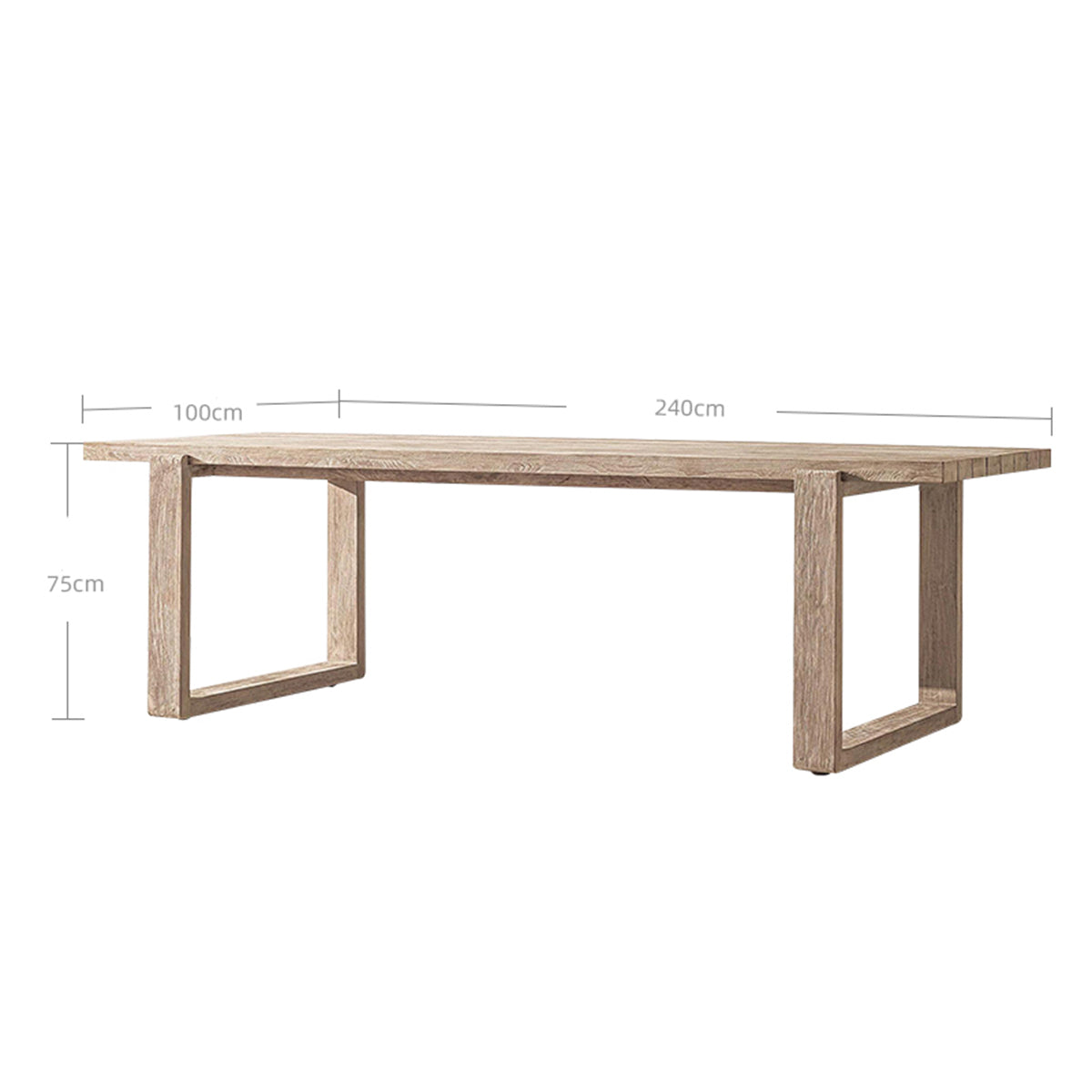 valan teak long table 2.4m mocha 4