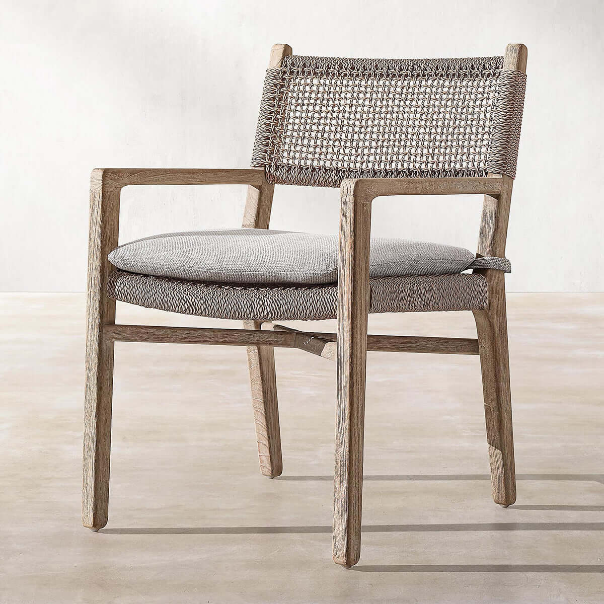 Valan Teak Woven Armchair - 0cm