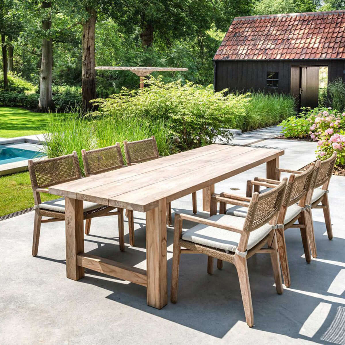 Valan Teak Woven Armchair - 0cm