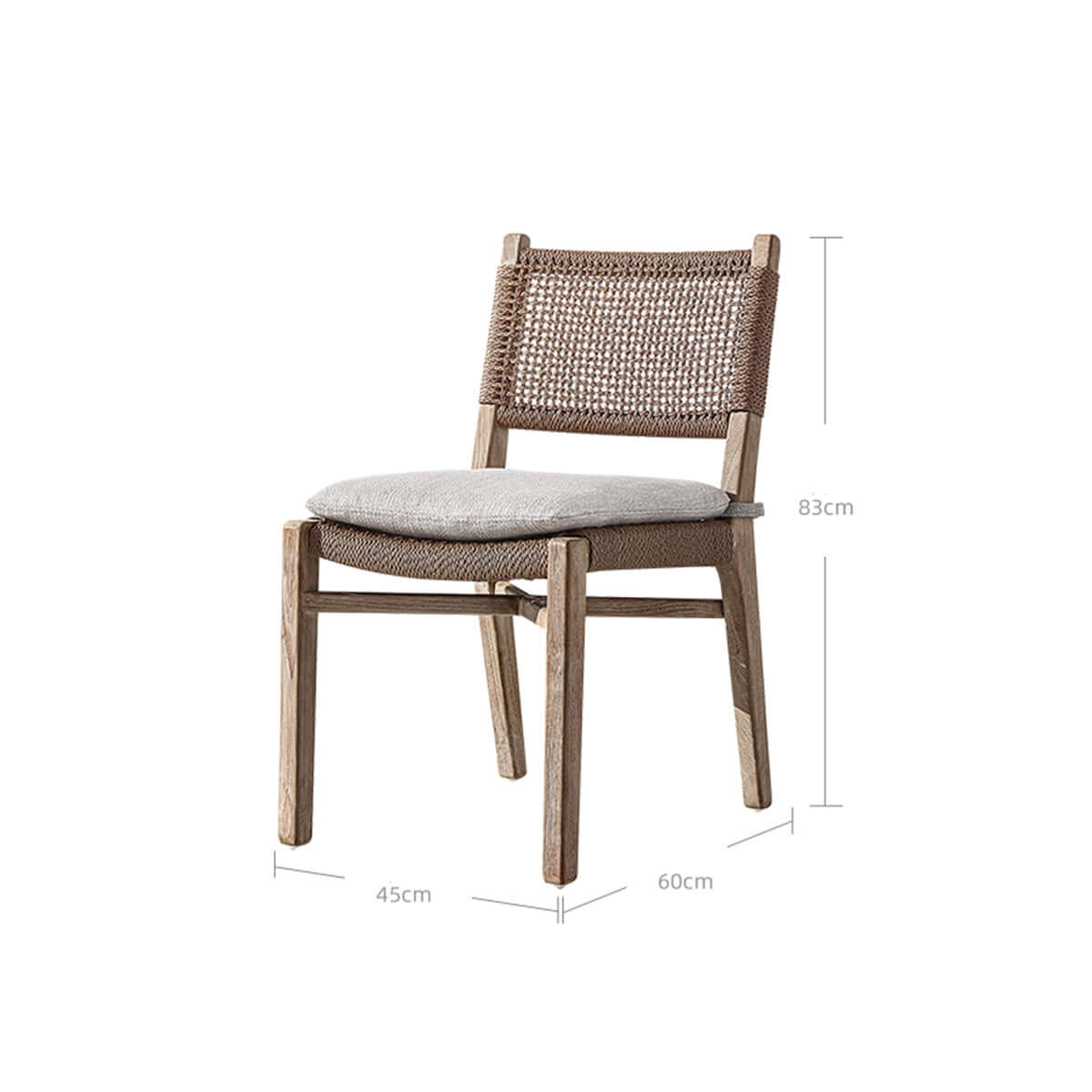 valan teak woven chair all 5