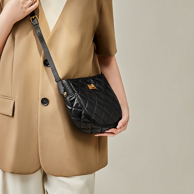 Vault Quilted Leather Crossbody Shoulder Bag
