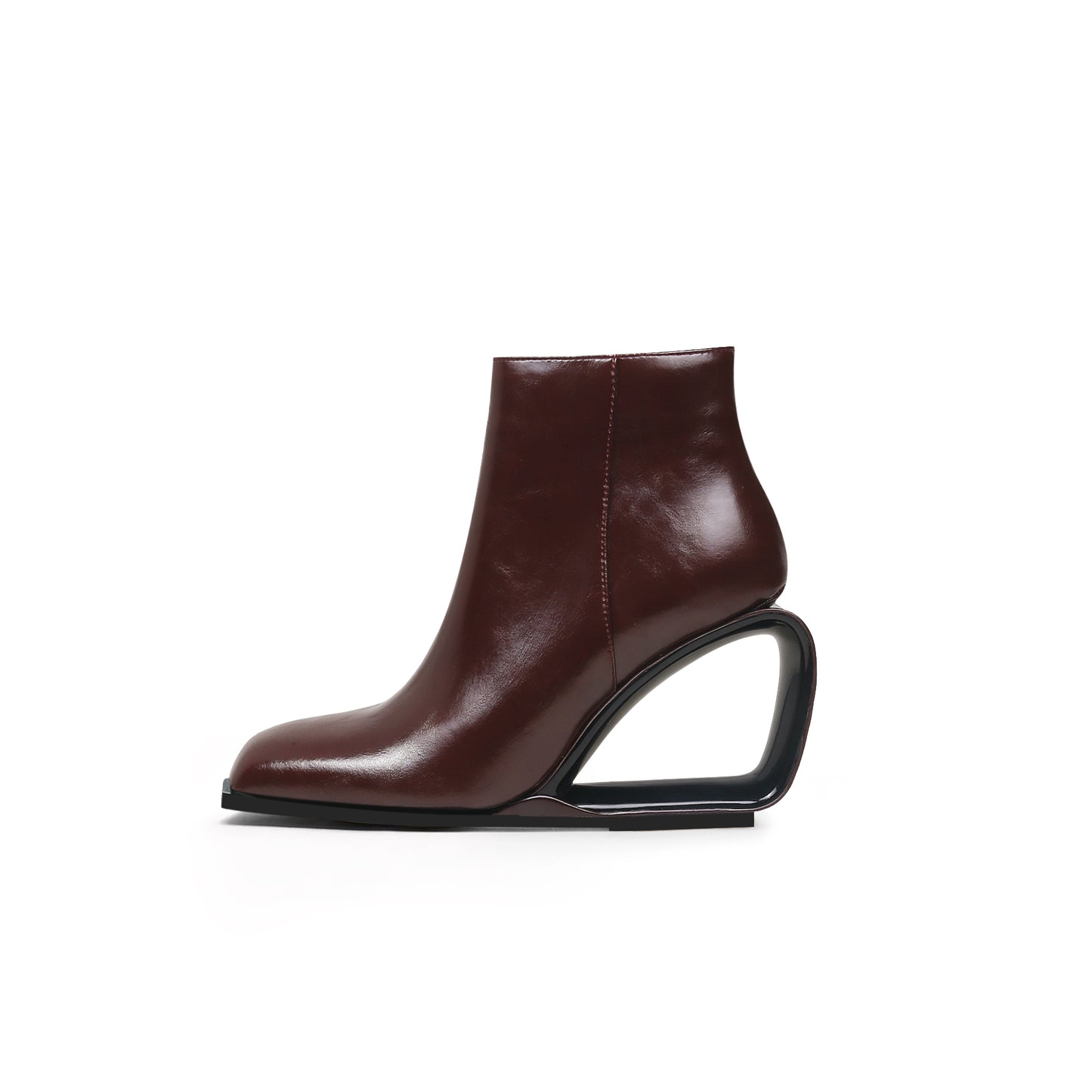 venus hollow wedge leather boots all wine 1