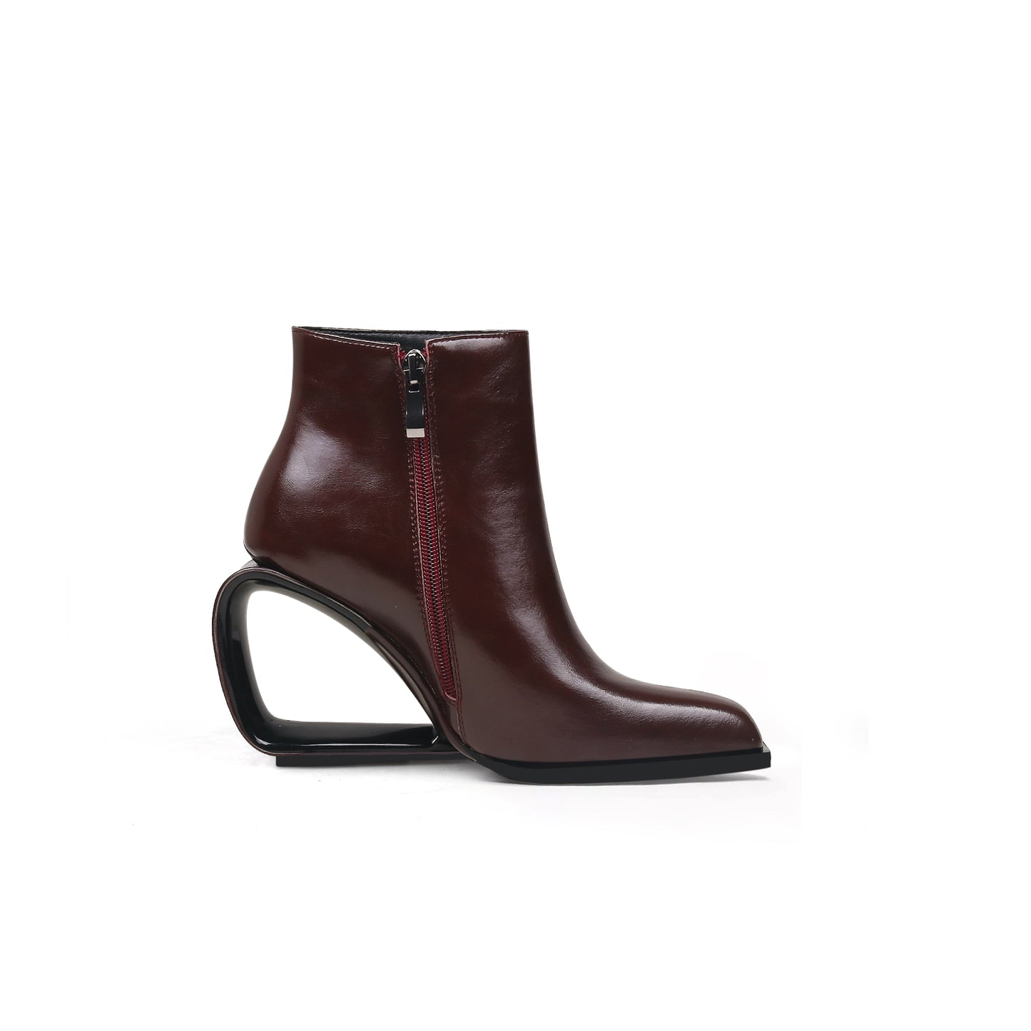 venus hollow wedge leather boots all wine 3
