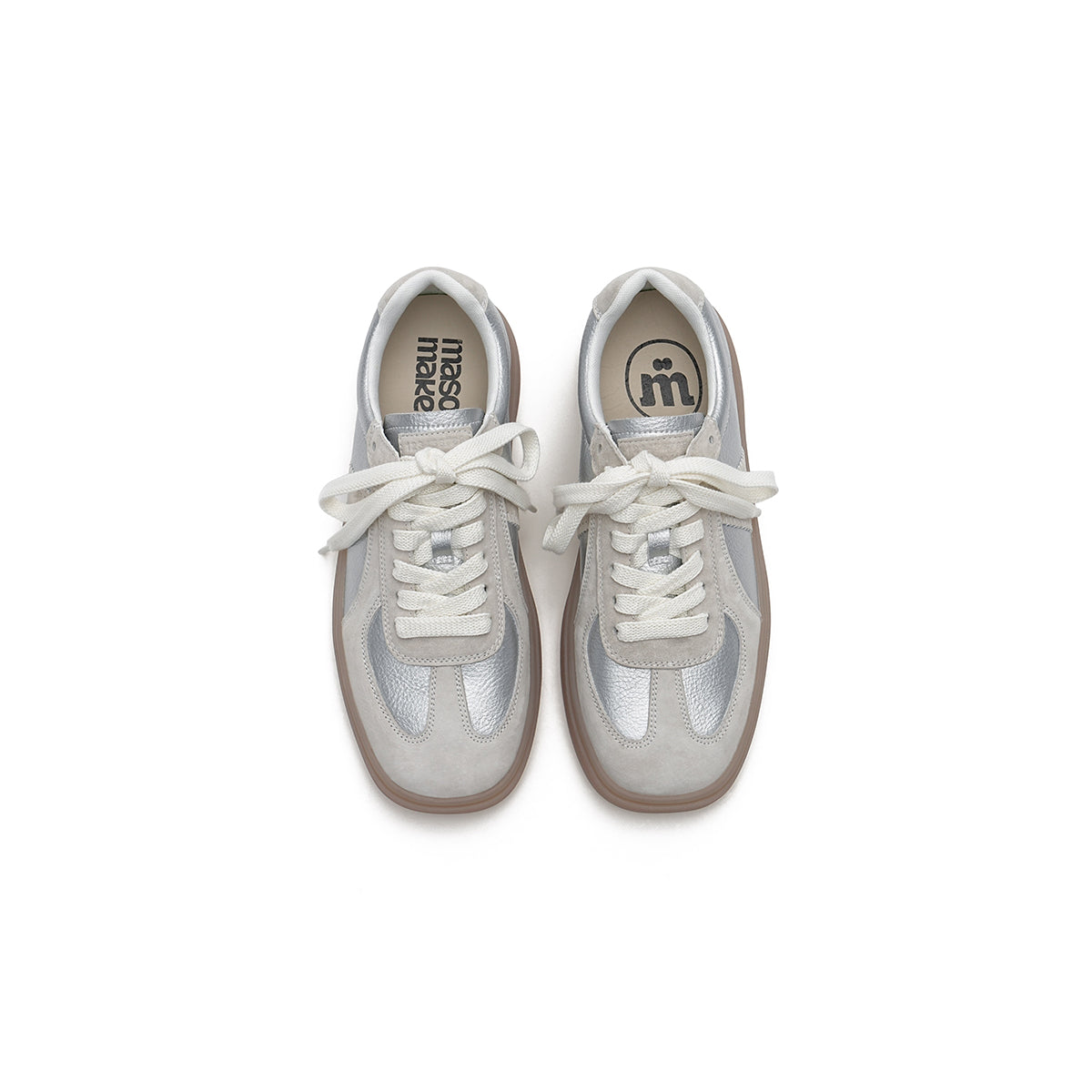 versatile lightweight flat casual sneakers all silver 5