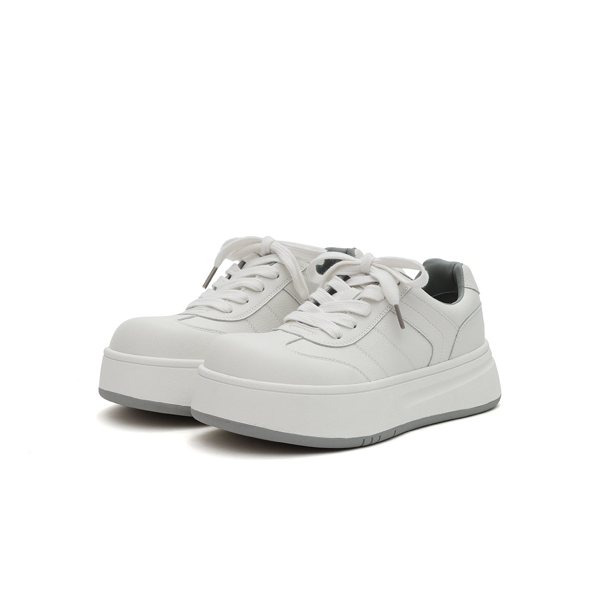 versatile neutral platform sneakers all white 2